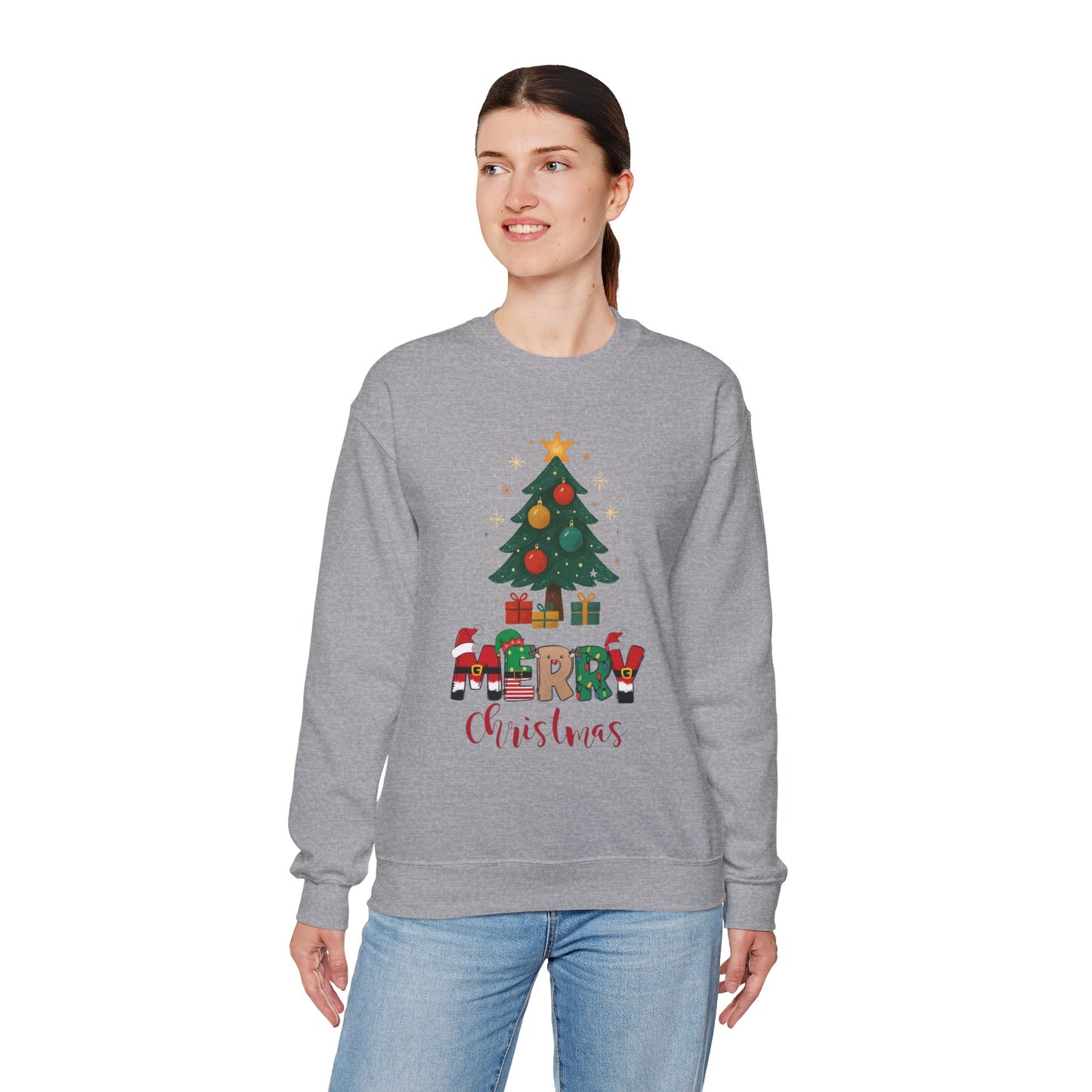 Unisex Christmas Vibes Crewneck Sweatshirt, Christmas outfit Holiday Vibes