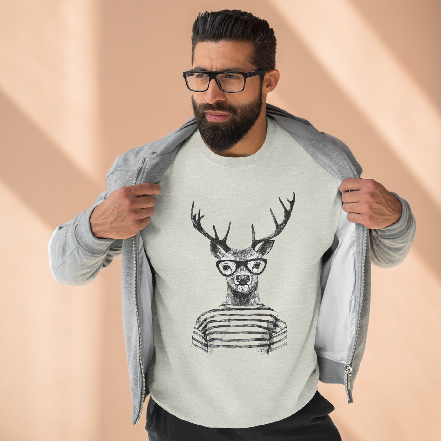Quirky Animal Graphic Sweatshirt, Cute Unisex Crewneck, Cozy Fashion, Gift for Nature Lovers, Stylish Casual Wear