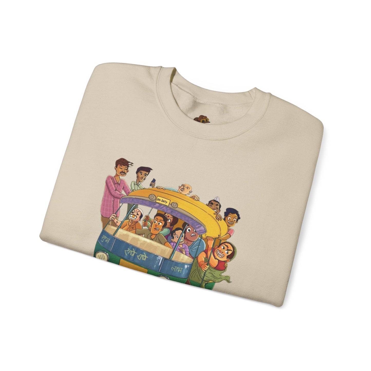 Cultural Adventure Sweatshirt - Lahore to Amritsar Design, (Customizable Text on the Arm) Unisex Crew, Comfy Casual Wear