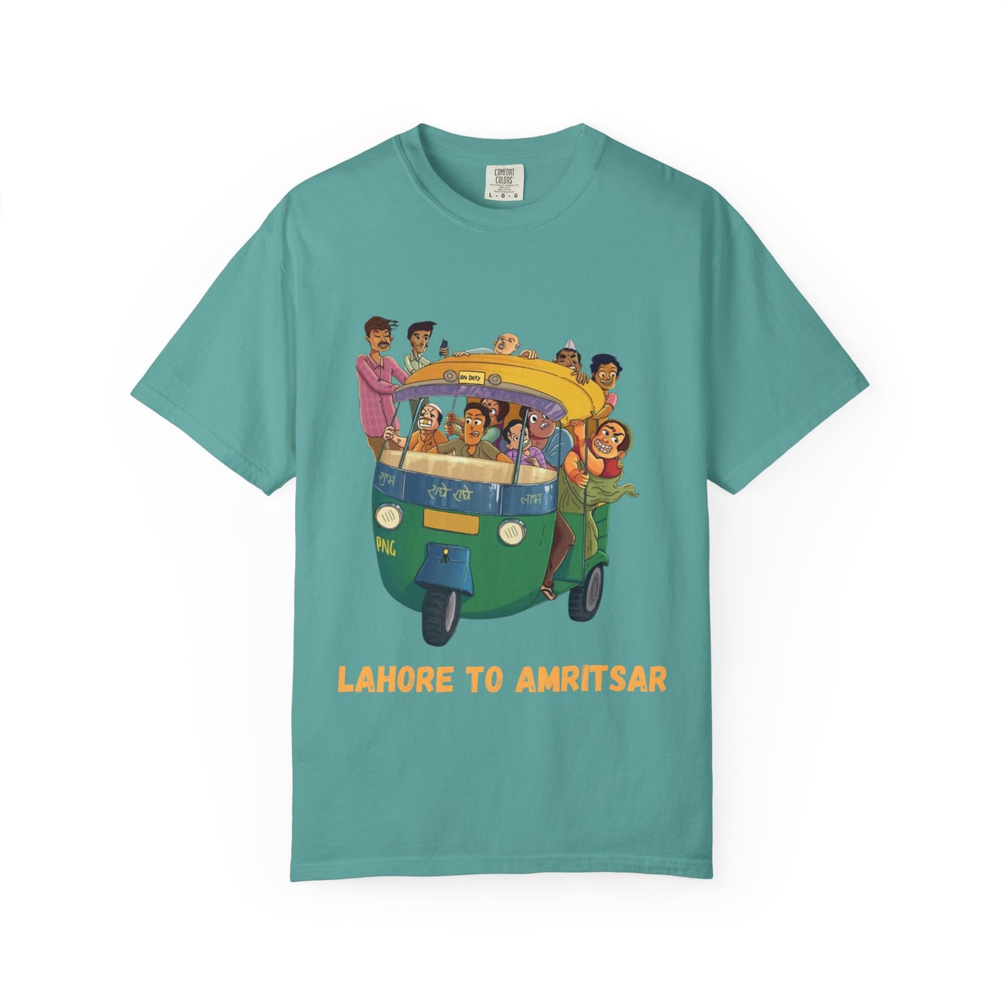 Vibrant Travel T-Shirt - Fun Lahore to Amritsar Design, Perfect for Adventurers, Travel Lovers, Gift Ideas, Casual Wear, Summer Style