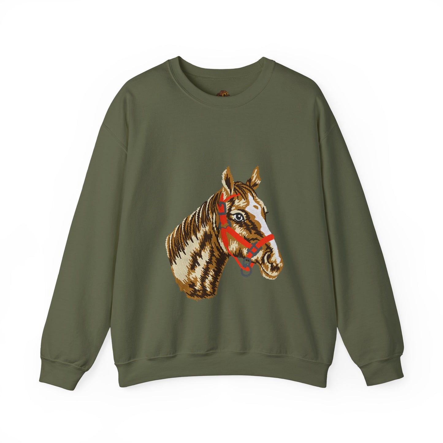 Horse Painting Heavy Blend Sweatshirt, Equestrian Art Apparel, Horse Lover Gift, Hand Painted Horse Design, Equine Sweatshirt