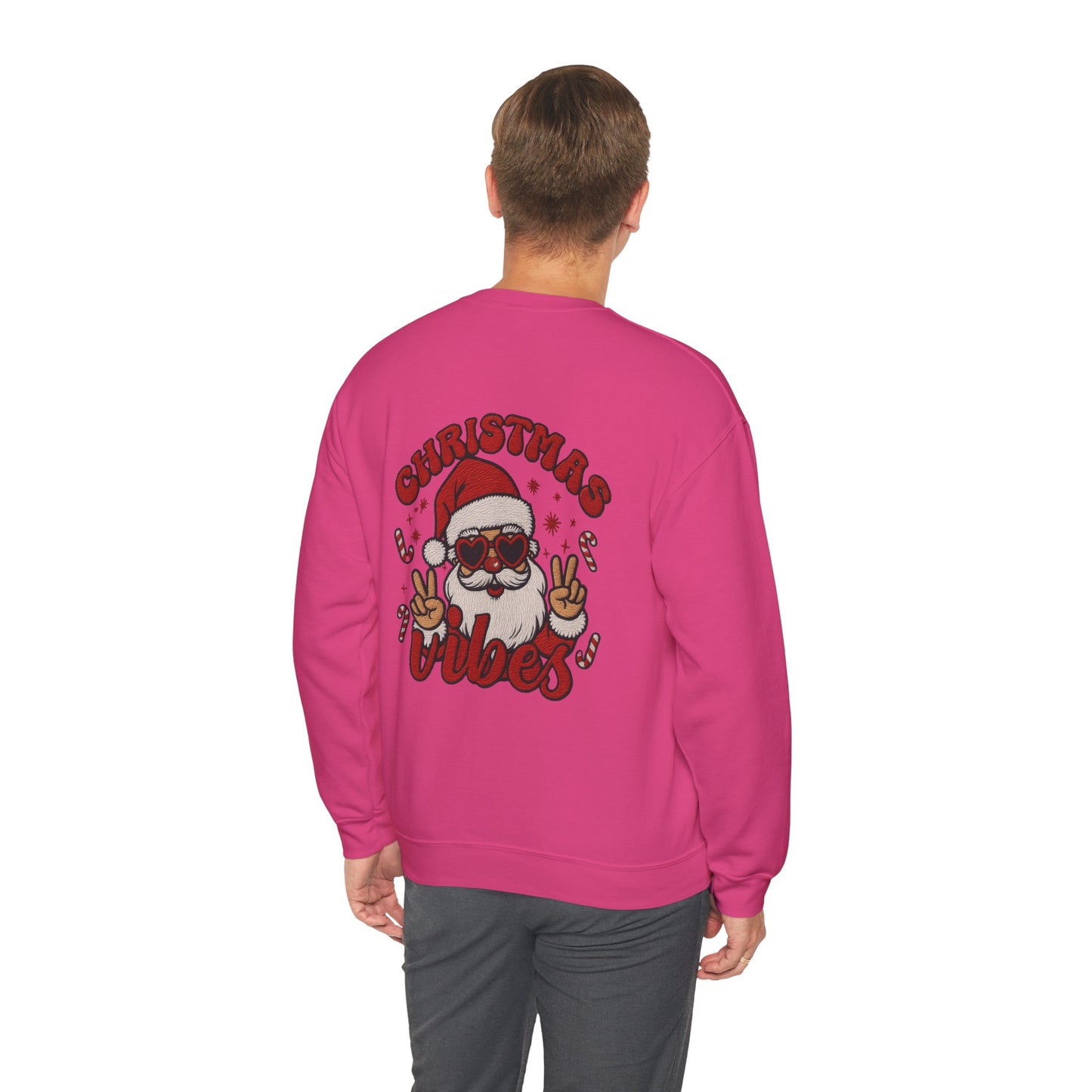 Unisex Christmas Vibes Crewneck Sweatshirt, Christmas outfit Holiday Vibes