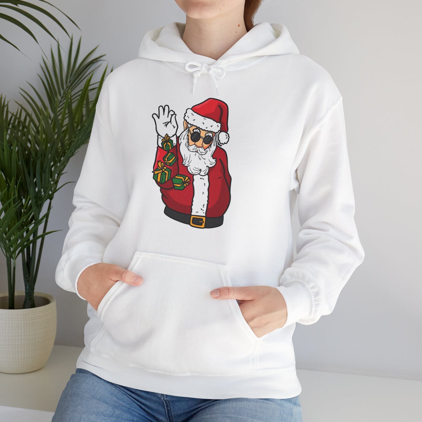 Hooded Sweatshirt Cool Salt Bae Santa with Gifts Unisex Heavy Blend™