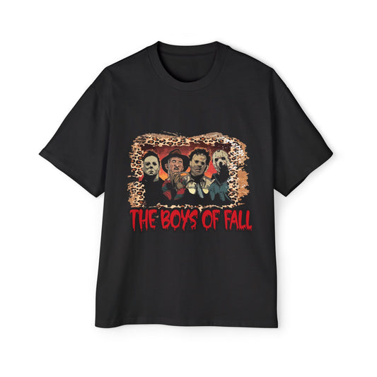 Men's Heavy Oversized Tee - The boys of Fall, Autumn Football Shirt, Football Season Tee, Game Day Apparel, Fall Sports Top