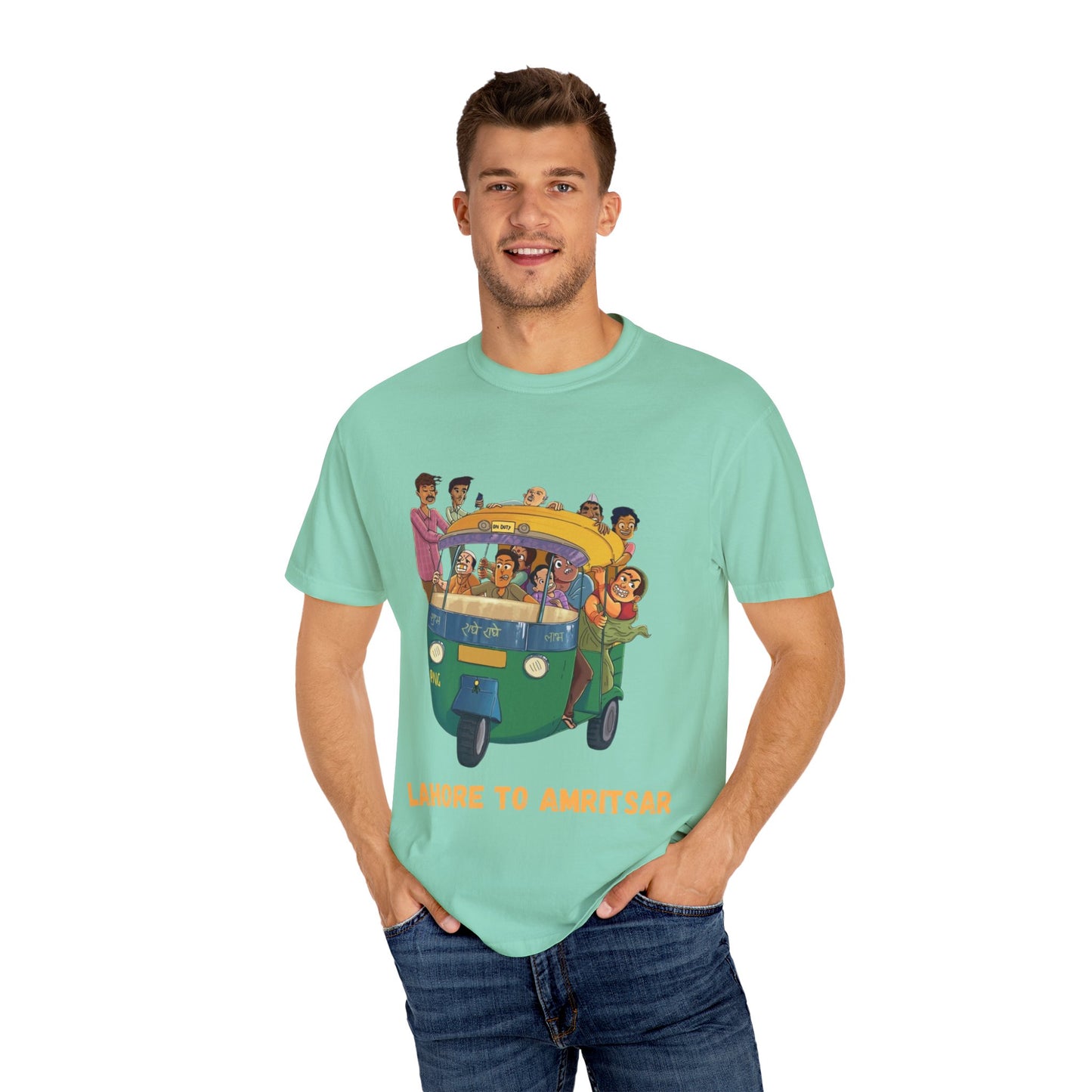 Vibrant Travel T-Shirt - Fun Lahore to Amritsar Design, Perfect for Adventurers, Travel Lovers, Gift Ideas, Casual Wear, Summer Style