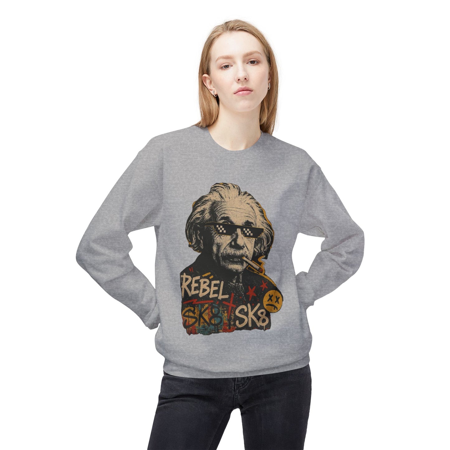 Rebel Sweatshirt, Distressed Rebel Sweater, Vintage Rebel Jumper, Edgy Rebel Pullover, Rebel Clothing, Rebel Apparel