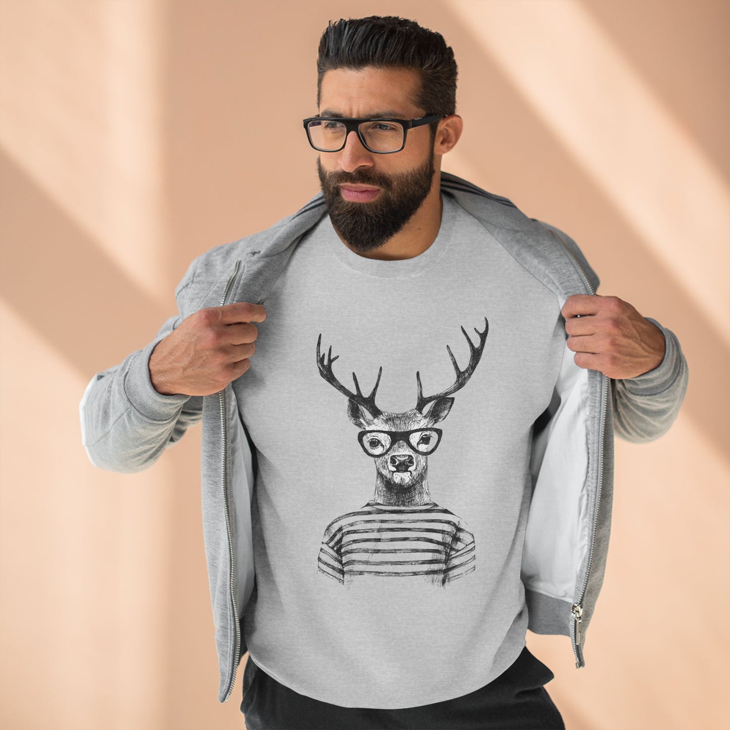 Quirky Animal Graphic Sweatshirt, Cute Unisex Crewneck, Cozy Fashion, Gift for Nature Lovers, Stylish Casual Wear