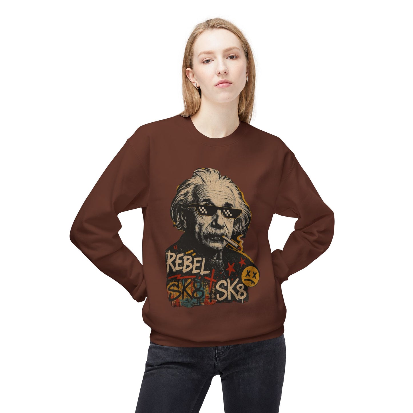 Rebel Sweatshirt, Distressed Rebel Sweater, Vintage Rebel Jumper, Edgy Rebel Pullover, Rebel Clothing, Rebel Apparel