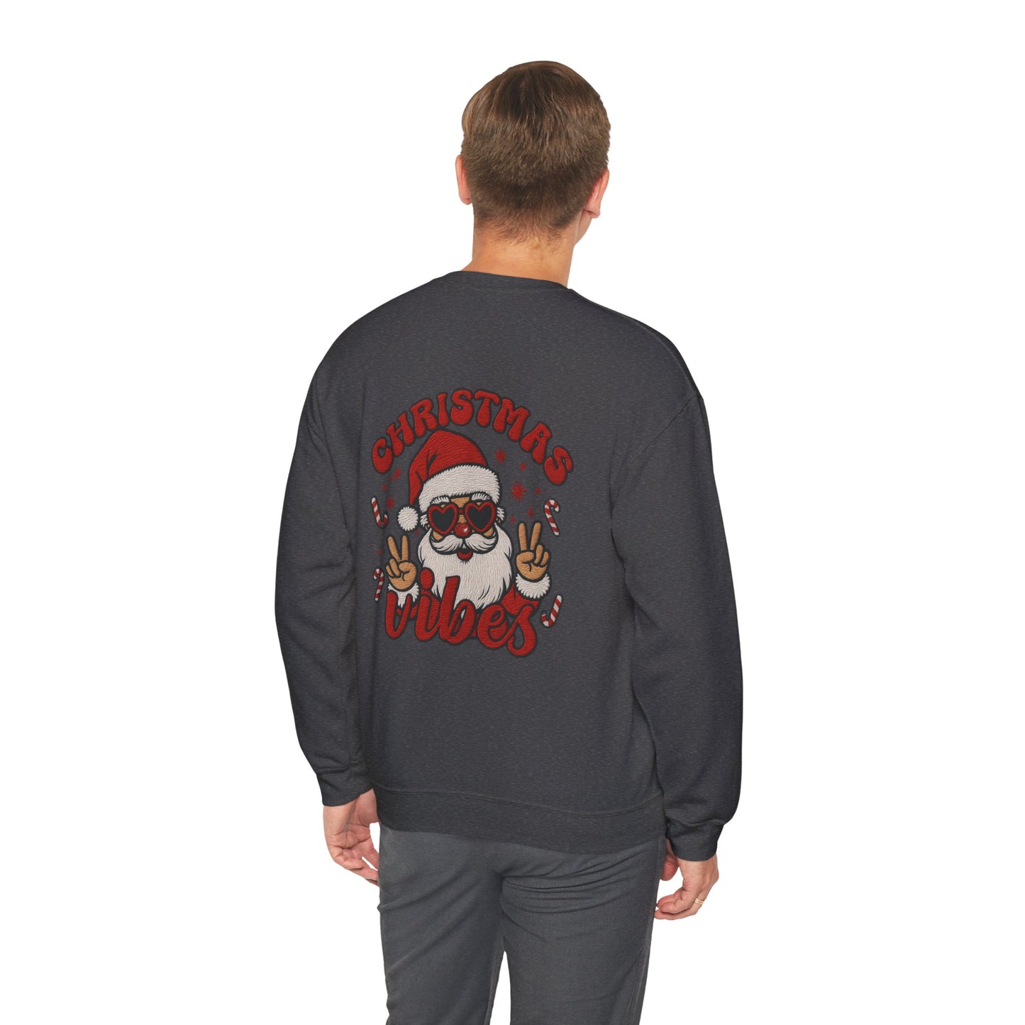 Unisex Christmas Vibes Crewneck Sweatshirt, Christmas outfit Holiday Vibes