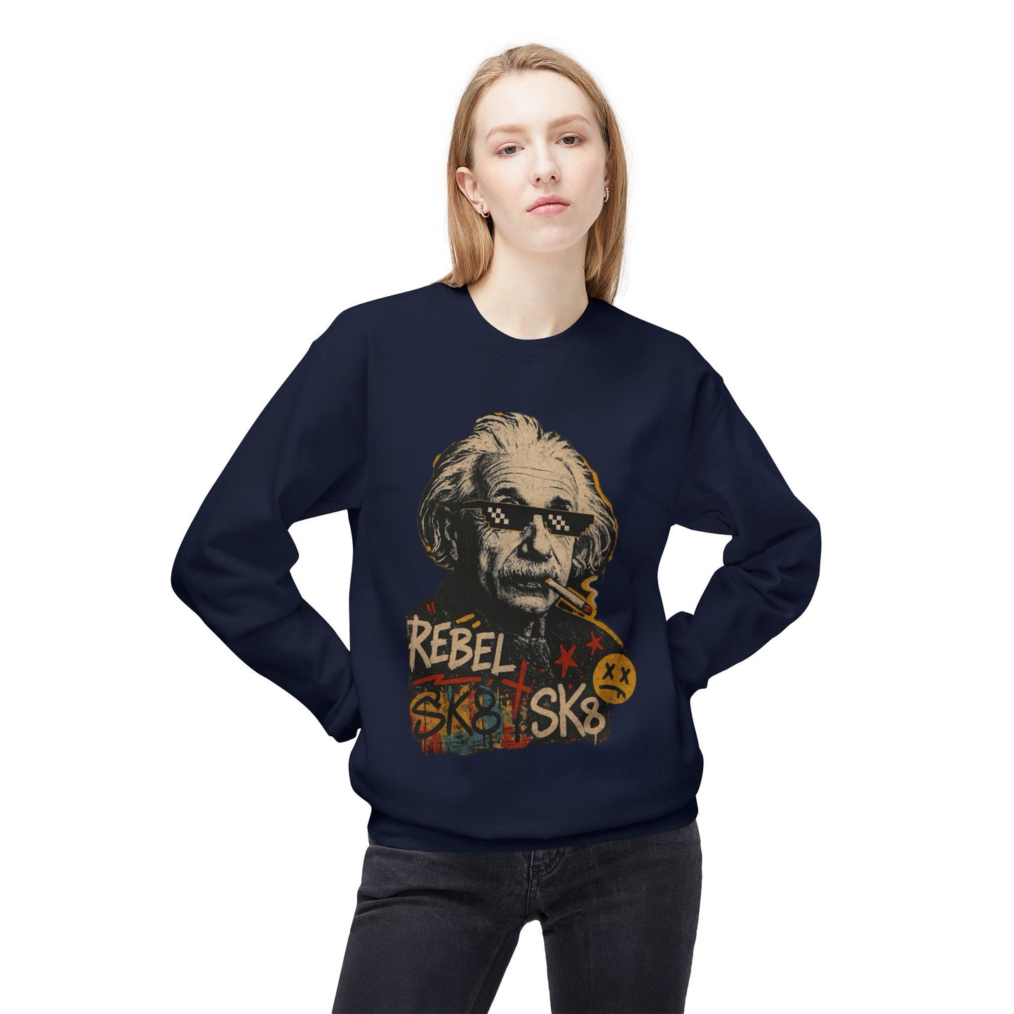 Rebel Sweatshirt, Distressed Rebel Sweater, Vintage Rebel Jumper, Edgy Rebel Pullover, Rebel Clothing, Rebel Apparel
