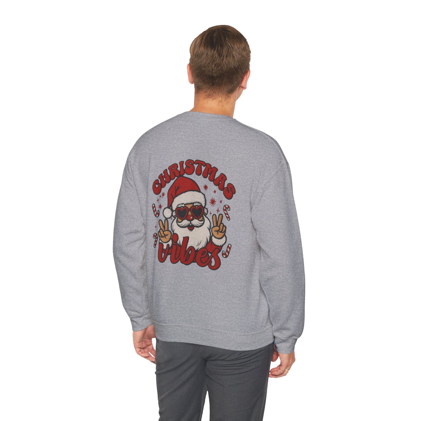 Unisex Christmas Vibes Crewneck Sweatshirt, Christmas outfit Holiday Vibes