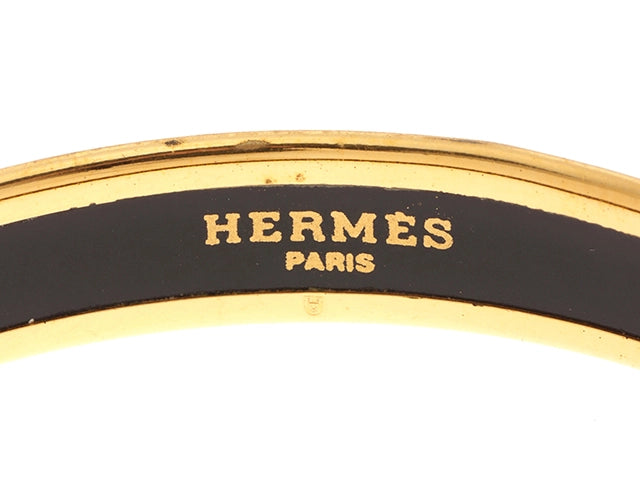HERMES Hermès Enamel PM Multi/GP [471]N, luxury bracelet with multicolor design and gold-plated accents, ideal for a relaxed fit style.